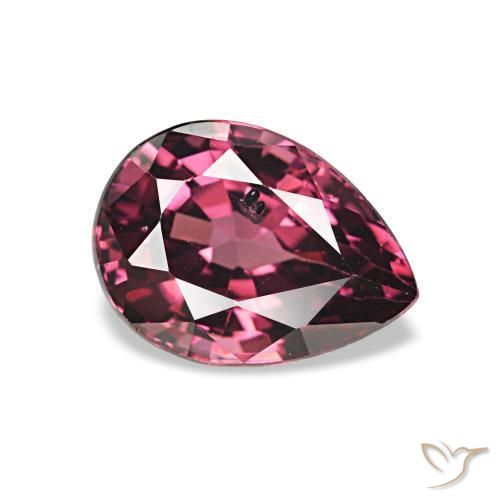 Grenat Rhodolite Violet foncé naturelle En forme de poire, 1.12 ct, VS
