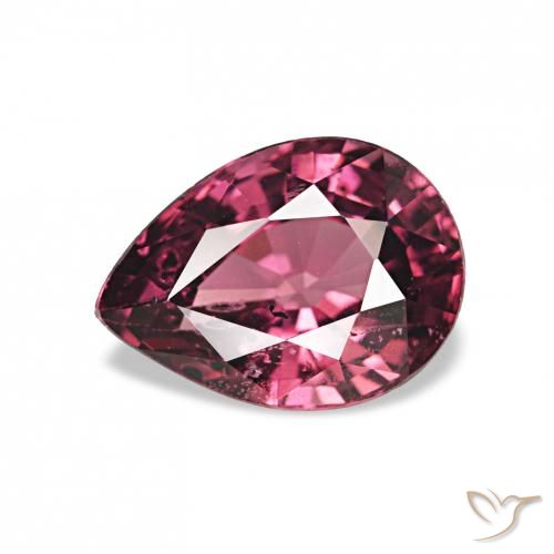 0.98ct Violet rougeâtre Grenat Rhodolite, En forme de poire, VS