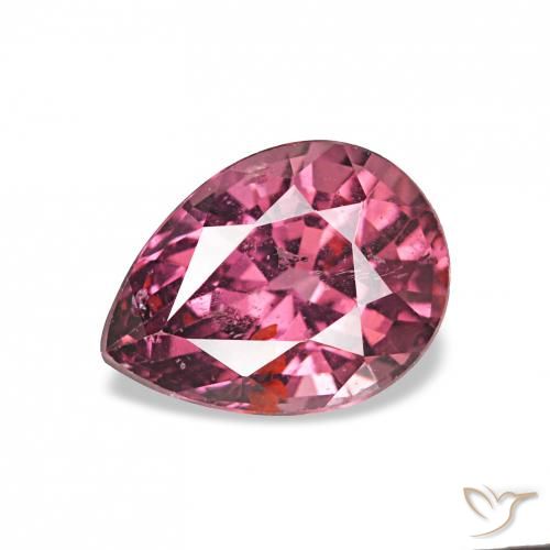 Grenat Rhodolite Violet rougeâtre naturelle En forme de poire, 0.97 ct, VS