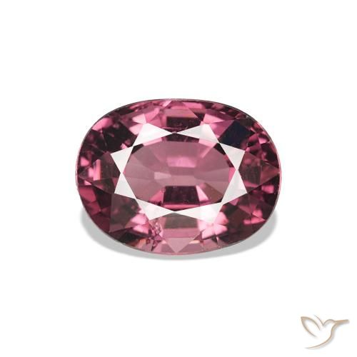 Grenat Rhodolite Pourpre de baies roses naturelle Coupe ovale, 1.09 ct, VS
