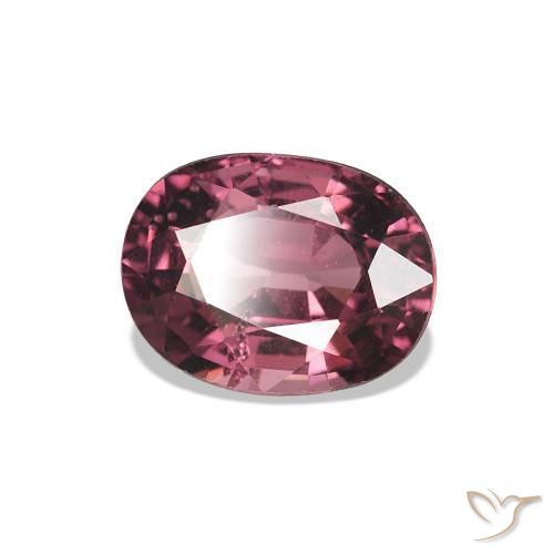 Grenat Rhodolite Pourpre de baies roses naturelle Coupe ovale, 1.09 ct, VS
