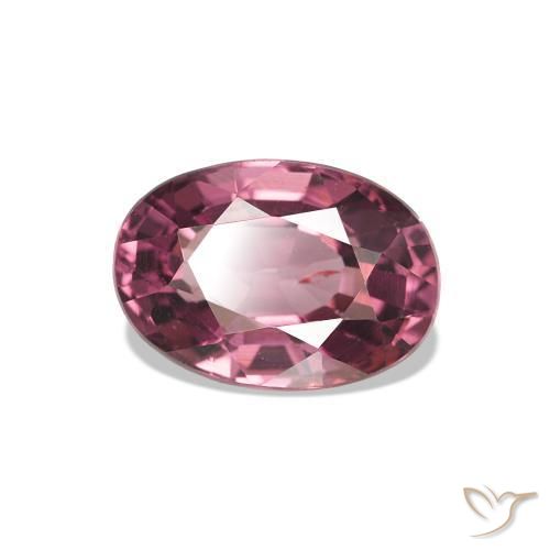 Grenat Rhodolite Rose-magenta naturelle Coupe ovale, 1.12 ct, VS