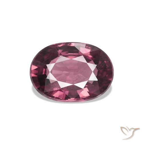 Grenat Rhodolite Rouge framboises naturelle Coupe ovale, 1.03 ct, VS