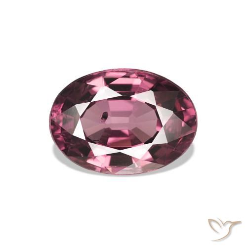 Grenat Rhodolite Ton rouge-violet naturelle Coupe ovale, 1.12 ct, VS