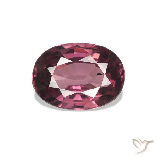 Grenat Rhodolite Rouge framboises naturelle Coupe ovale, 1.07 ct, VS