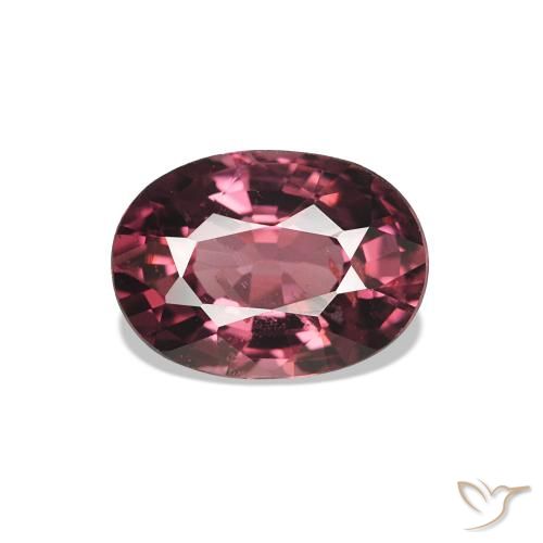 Grenat Rhodolite Ton rouge-violet naturelle Coupe ovale, 1.04 ct, VS