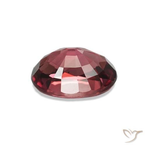 Grenat Rhodolite Rouge foncé naturelle Coupe ovale, 1.14 ct, VS