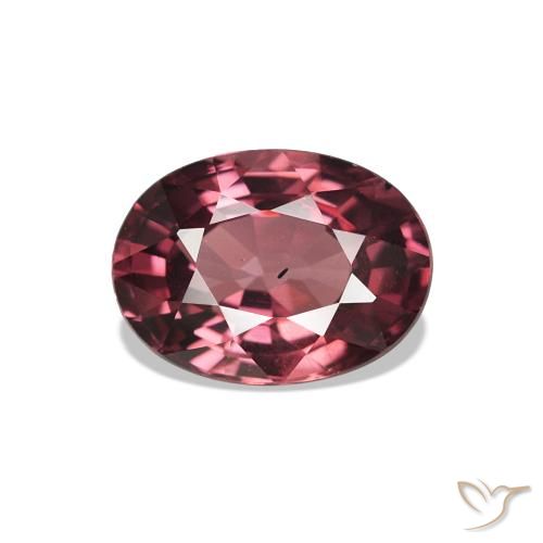 Grenat Rhodolite Ton rouge-violet naturelle Coupe ovale, 1.10 ct, VS