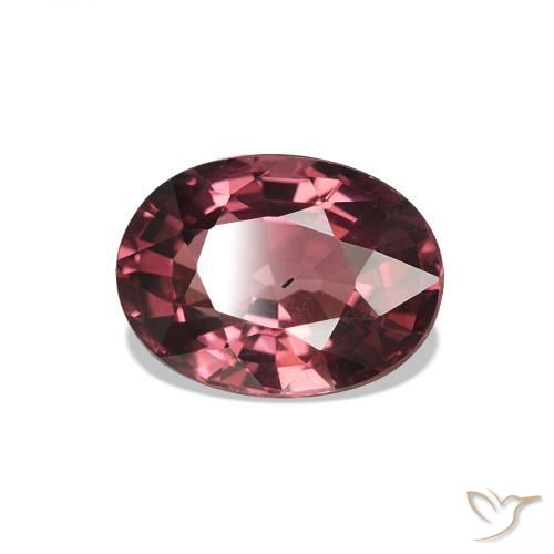 Grenat Rhodolite Ton rouge-violet naturelle Coupe ovale, 1.10 ct, VS