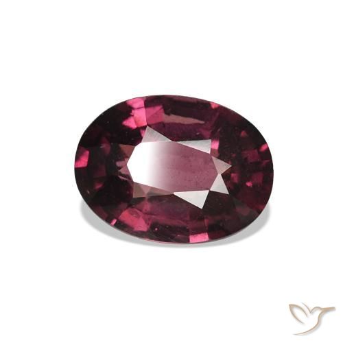 Grenat Rhodolite Rouge framboises naturelle Coupe ovale, 1.02 ct, VS