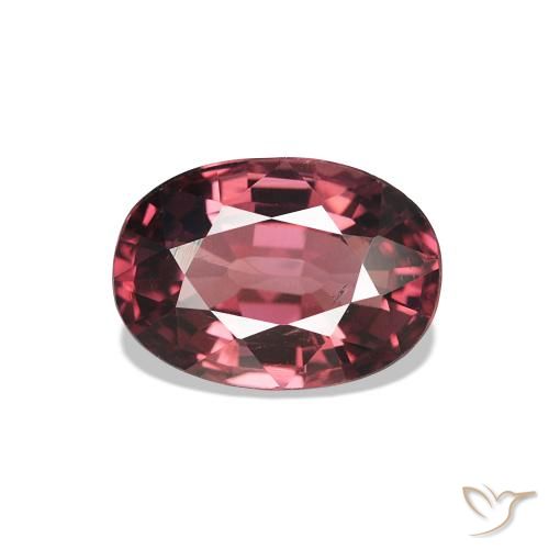 Grenat Rhodolite Ton rouge framboise naturelle Coupe ovale, 1.17 ct, VS