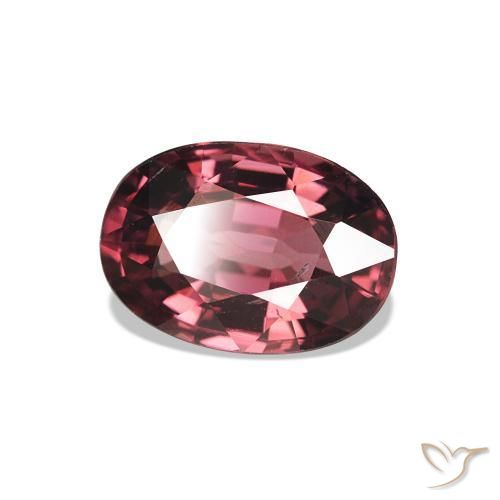 Grenat Rhodolite Ton rouge framboise naturelle Coupe ovale, 1.17 ct, VS