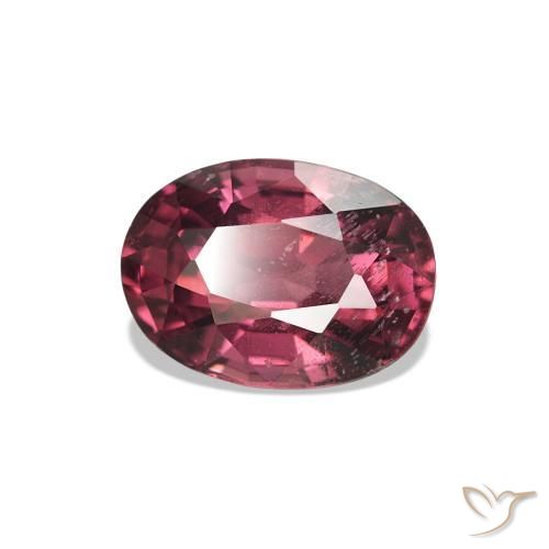 Grenat Rhodolite Medium Dark-Red naturelle Coupe ovale, 1.05 ct, VS