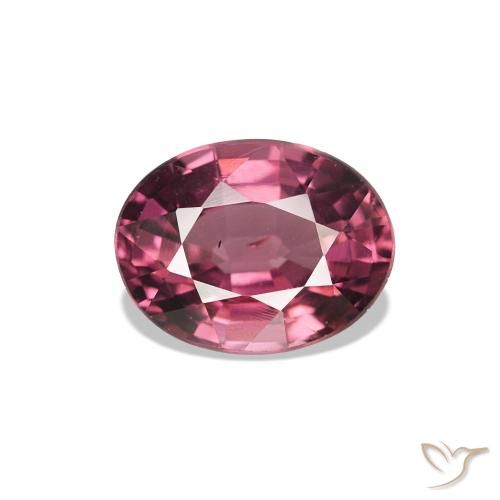 Grenat Rhodolite Rouge framboises naturelle Coupe ovale, 1.03 ct, VS-SI