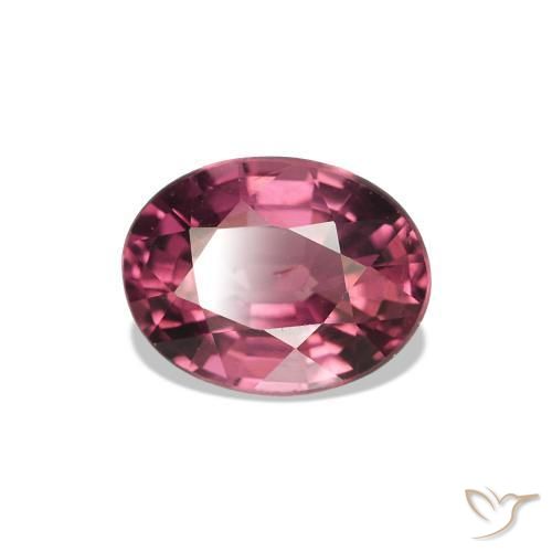 Grenat Rhodolite Rouge framboises naturelle Coupe ovale, 1.03 ct, VS-SI