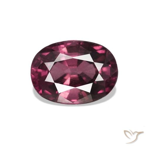 Grenat Rhodolite Rouge moyen naturelle Coupe ovale, 1.18 ct, VS