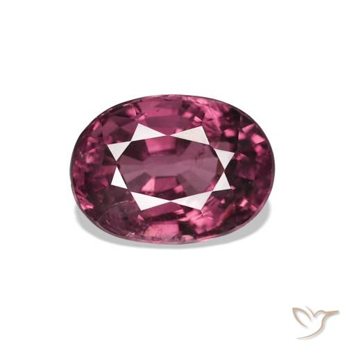 1.29ct Violet foncé Grenat Rhodolite, ovale, VS-SI