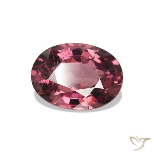Grenat Rhodolite Medium Dark-Red naturelle Coupe ovale, 1.11 ct, VS-SI