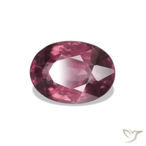 Grenat Rhodolite Rouge moyen naturelle Coupe ovale, 1.15 ct, VS