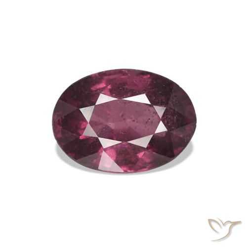 Grenat Rhodolite Pourpre moyen naturelle Coupe ovale, 1.01 ct, VS