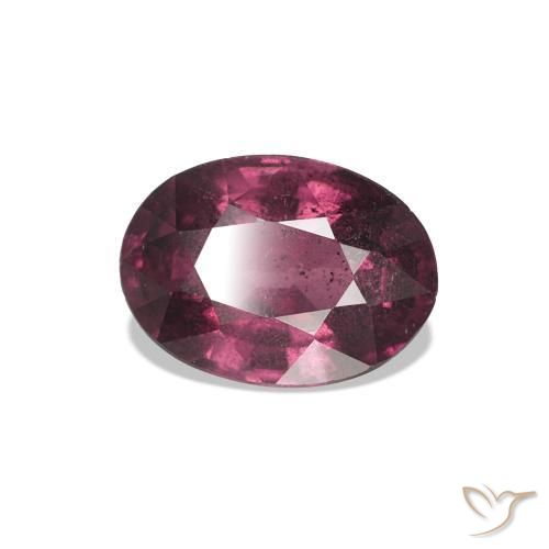 Grenat Rhodolite Pourpre moyen naturelle Coupe ovale, 1.01 ct, VS