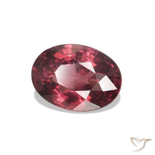 Grenat Rhodolite Rouge Rosâtre naturelle ovale, 1.13 ct, VS-SI
