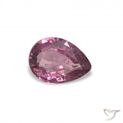 Grenat Rhodolite Pourpre moyen naturelle En forme de poire, 0.79 ct, VS