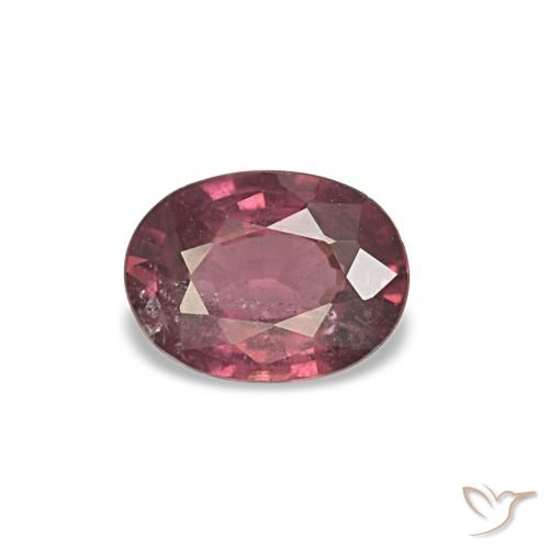 Grenat Rhodolite Rouge foncé naturelle Coupe ovale, 0.86 ct, VS