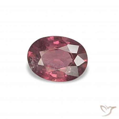 Grenat Rhodolite Rouge foncé naturelle Coupe ovale, 0.86 ct, VS