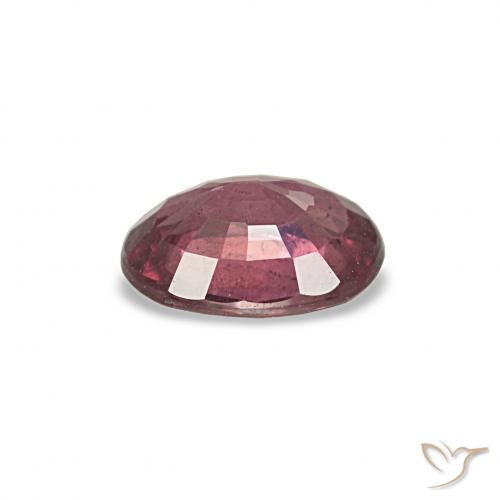 Grenat Rhodolite Rouge foncé naturelle Coupe ovale, 0.86 ct, VS
