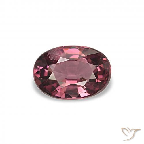 Grenat Rhodolite Rose magenta foncé naturelle Coupe ovale, 0.98 ct, VVS-VS