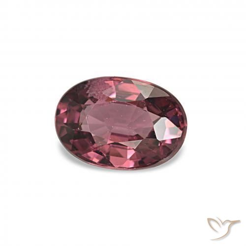 Grenat Rhodolite Rose magenta foncé naturelle Coupe ovale, 0.98 ct, VVS-VS