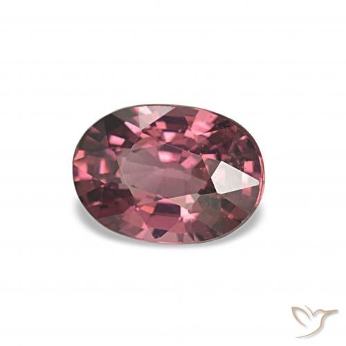 Grenat Rhodolite Pourpre de baie naturelle Coupe ovale, 1.29 ct, VVS-VS