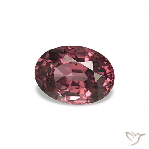 Grenat Rhodolite Medium Dark-Red naturelle Coupe ovale, 1.14 ct, VVS-VS