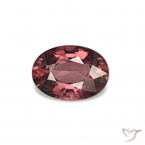 Grenat Rhodolite Rouge foncé naturelle Coupe ovale, 1.06 ct, VVS-VS