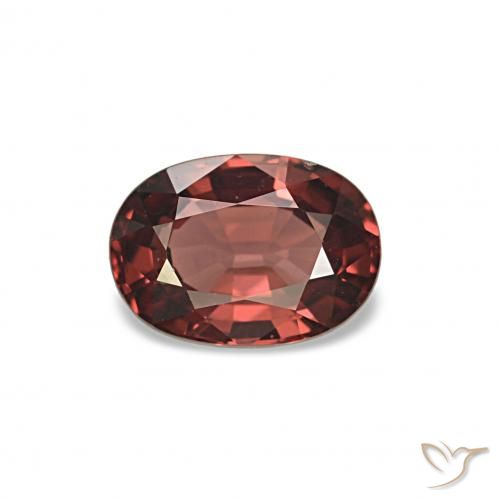 1.10ct Rouge brique profond Grenat Rhodolite, ovale, VS