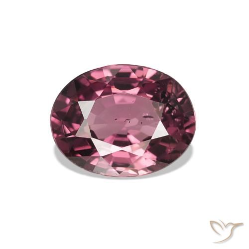 Grenat Rhodolite Pourpre moyen naturelle Coupe ovale, 0.98 ct, VS