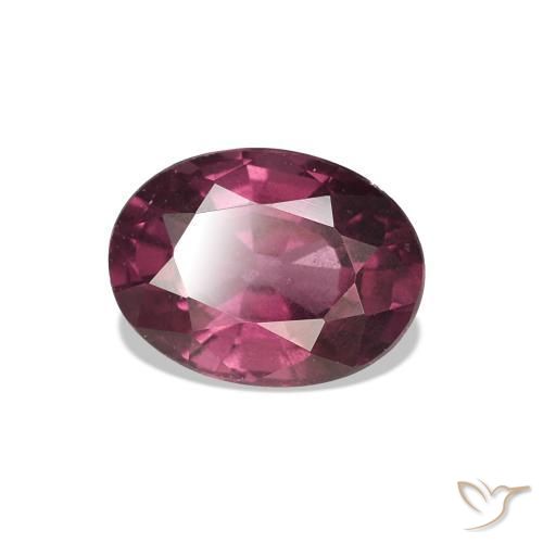 Grenat Rhodolite Rouge Rapberry naturelle Coupe ovale, 1.02 ct, VS