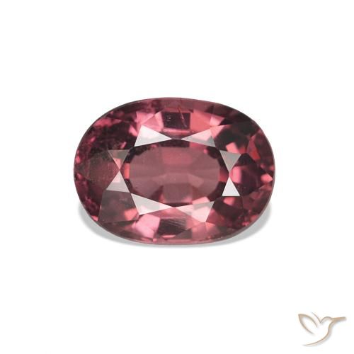 Grenat Rhodolite Ton rouge framboise naturelle Coupe ovale, 1.21 ct, VS