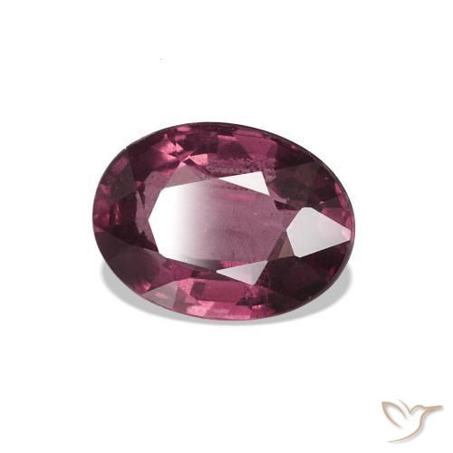 Grenat Rhodolite Rouge framboises naturelle Coupe ovale, 1.02 ct, VS