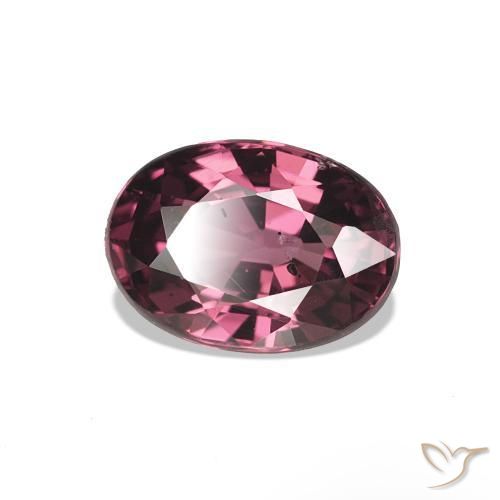 Grenat Rhodolite Pourpre moyen naturelle Coupe ovale, 1.08 ct, VS