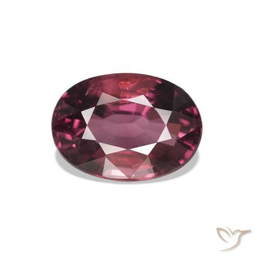 Grenat Rhodolite Medium Dark-Purple naturelle Coupe ovale, 1.21 ct, VS