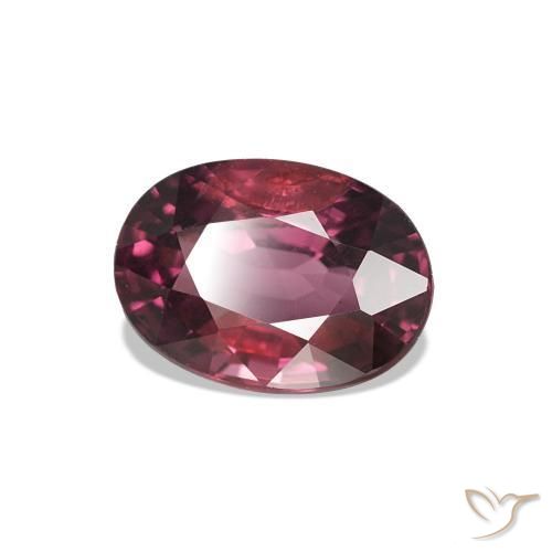 Grenat Rhodolite Medium Dark-Purple naturelle Coupe ovale, 1.21 ct, VS