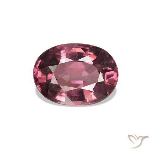 Grenat Rhodolite Rose magenta foncé naturelle Coupe ovale, 1.02 ct, VS