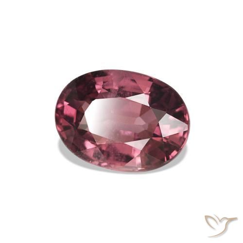 Grenat Rhodolite Rose magenta foncé naturelle Coupe ovale, 1.02 ct, VS