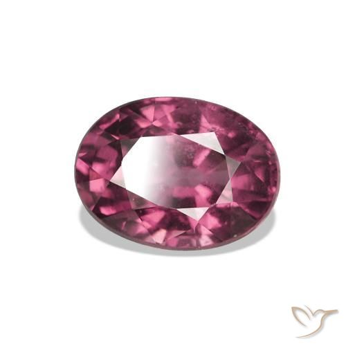 Grenat Rhodolite Pourpre moyen naturelle Coupe ovale, 1.28 ct, VS-SI