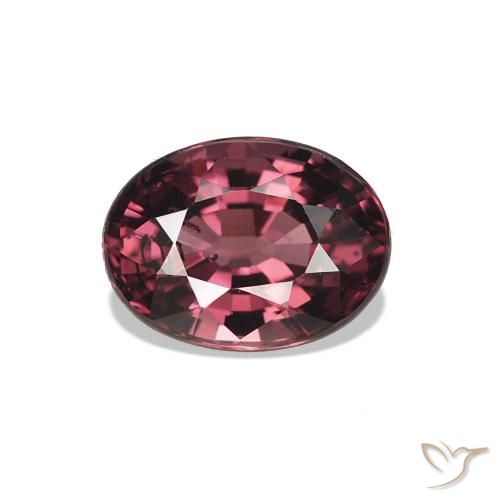 Grenat Rhodolite Violet rougeâtre naturelle Coupe ovale, 1.09 ct, VS