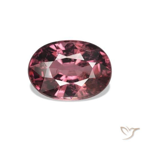 Grenat Rhodolite Pourpre de baie naturelle Coupe ovale, 1.11 ct, VS-SI