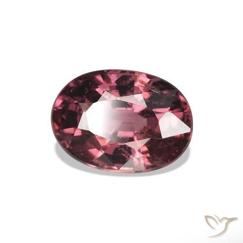 Grenat Rhodolite Pourpre de baie naturelle Coupe ovale, 1.11 ct, VS-SI
