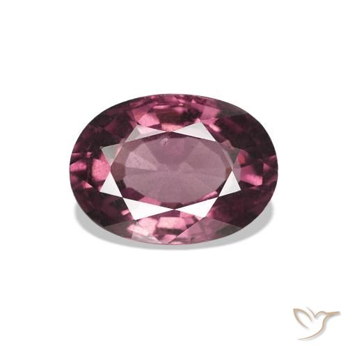Grenat Rhodolite Pourpre moyen naturelle Coupe ovale, 1.03 ct, VS